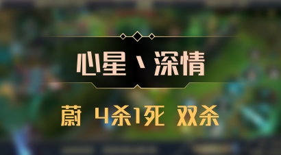 【心星丶深情】蔚 4杀1死 双杀