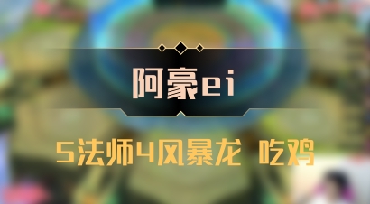 【阿豪ei】5法师4风暴龙 吃鸡