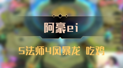 【阿豪ei】5法师4风暴龙 吃鸡