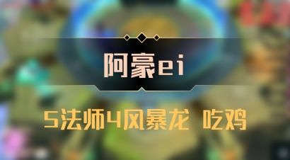 【阿豪ei】5法师4风暴龙 吃鸡
