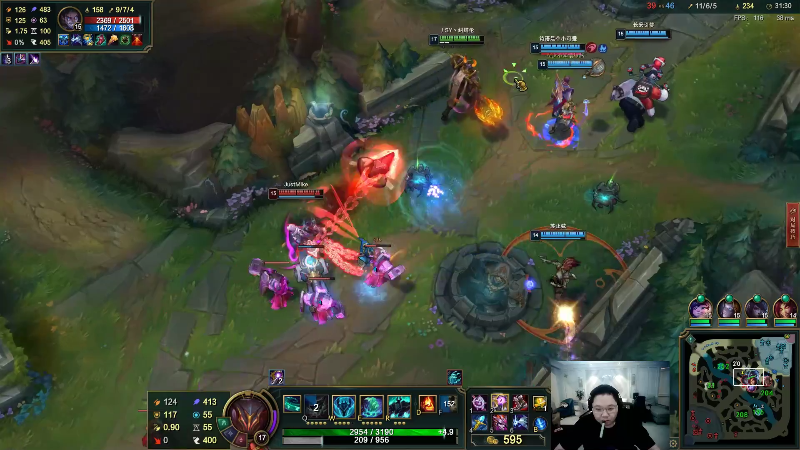 我在斗鱼看即将拥有人鱼线的PDD直播英雄联盟