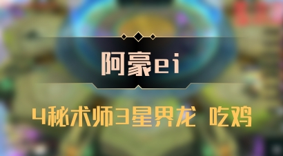 【阿豪ei】4秘术师3星界龙 吃鸡