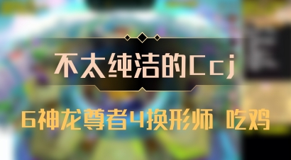 【不太纯洁的Ccj】6神龙尊者4换形师 吃鸡