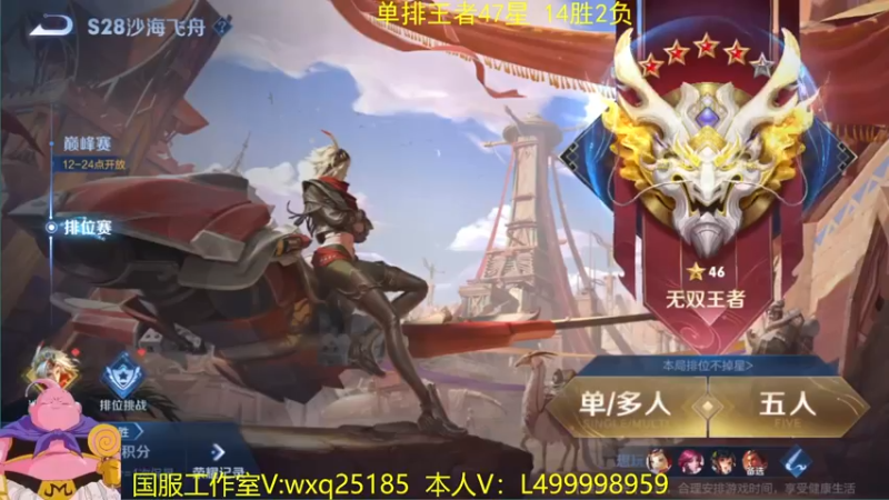 【2022-07-20 09点场】大魔王夏天天丶：单排射手46-50星，晚点巅峰赛