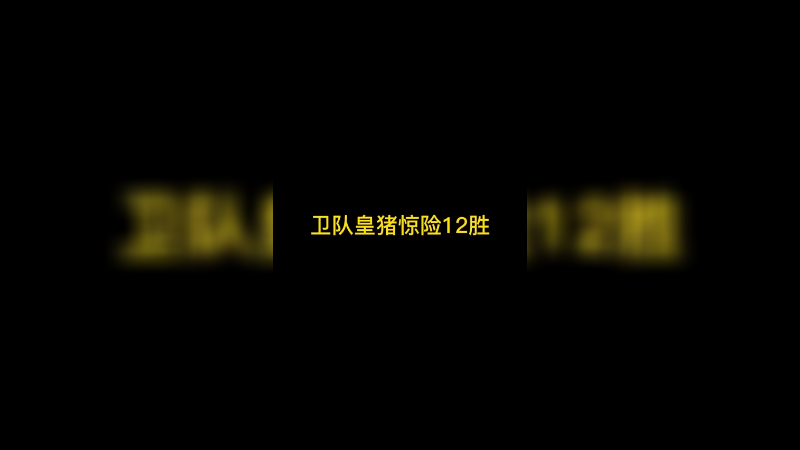 卫队皇猪惊险12胜