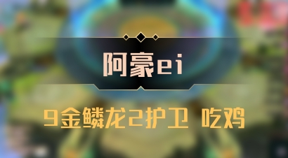 【阿豪ei】9金鳞龙2护卫 吃鸡