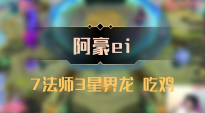 【阿豪ei】7法师3星界龙 吃鸡