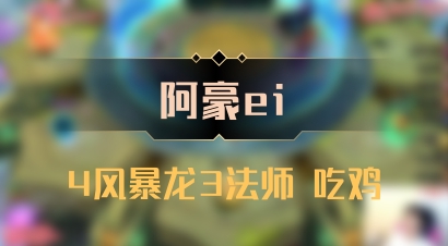【阿豪ei】4风暴龙3法师 吃鸡