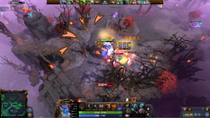 美滋滋dota2中火枪又被禁，转3号位蓝胖食人魔魔法师躺赢时刻