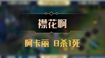 【襟花啊】阿卡丽 8杀1死