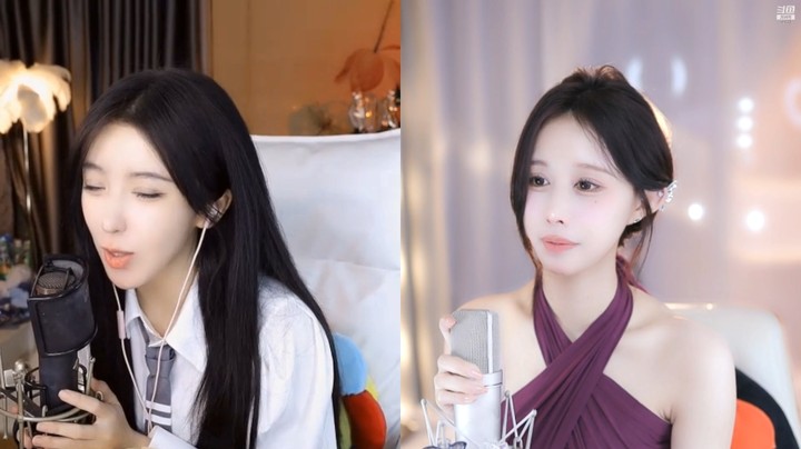 三岁伊和美女呆妹连麦很精彩，两个人表演才艺好搞笑