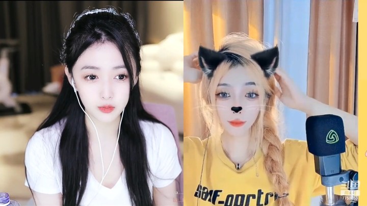 美女小姐姐直播连麦真好看，运动让人健康快乐