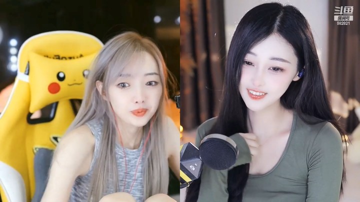 两个美女直播连麦很搞笑，互相伤害啊