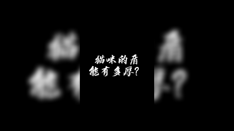 猫咪的盾能有多厚？