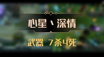【心星丶深情】武器 7杀4死