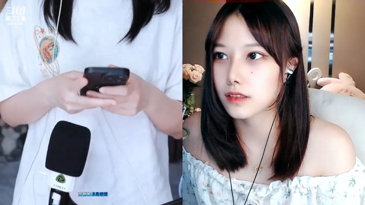 美女小姐姐直播连麦，今天穿的好漂亮啊