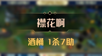 【襟花啊】酒桶 1杀7助