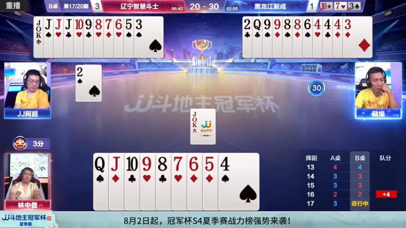 【2022-08-03 08点场】JJ斗地主官方：JJ斗地主冠军杯S4秋季赛海选