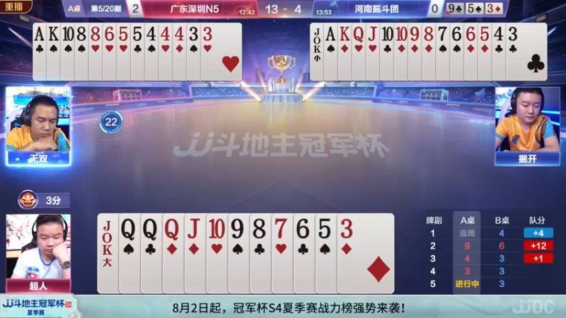 【2022-08-04 06点场】JJ斗地主官方：经典战役回顾 488743