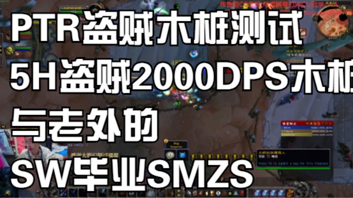 【魔兽怀旧服】ZY陈奕迅盗贼-ptr与老外SW毕业ZSSM木桩