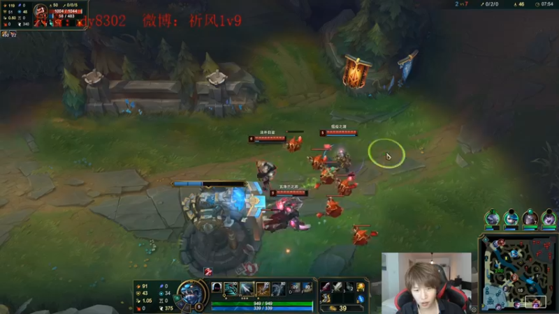【2022-08-05 02点场】祈风1v9：国服第一VN！一个打八百多个！