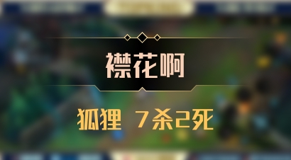 【襟花啊】狐狸 7杀2死