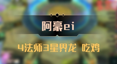 【阿豪ei】4法师3星界龙 吃鸡