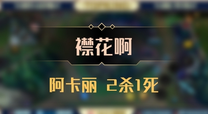 【襟花啊】阿卡丽 2杀1死