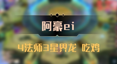 【阿豪ei】4法师3星界龙 吃鸡