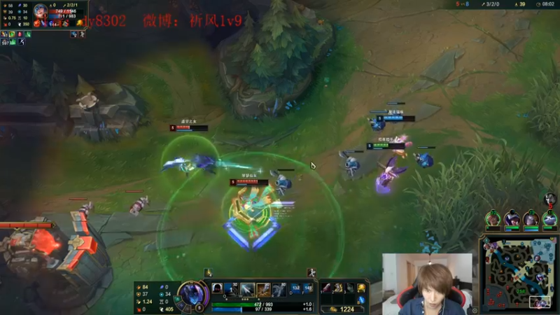 【2022-08-17 03点场】祈风1v9：国服第一VN！一个打八百多个！