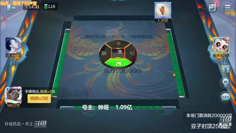 8红中我要是不明牌应该不止赢5000W吧