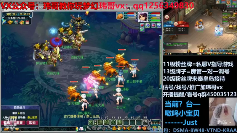 【2022-08-20 20点场】玮哥爱梦幻：水云归五门冲-送攻略