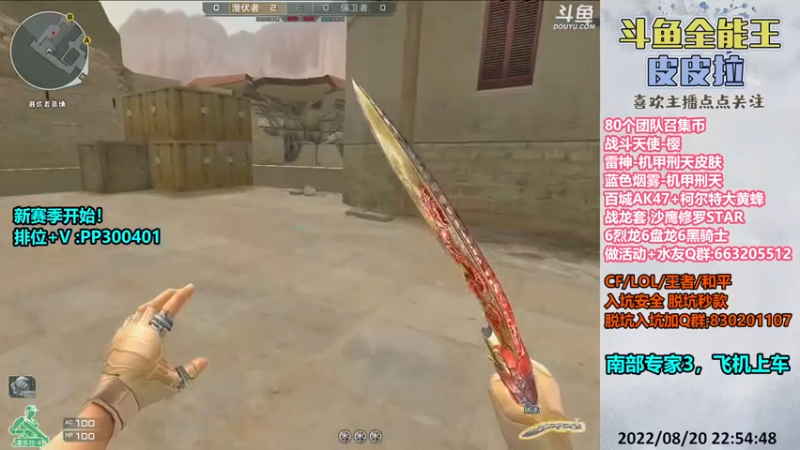 【2022-08-20 22点场】皮皮拉3004O1：皮皮拉:排位上分搞起来！