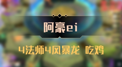 【阿豪ei】4法师4风暴龙 吃鸡