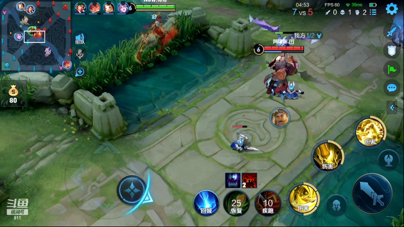 我在斗鱼看骚白直播王者荣耀