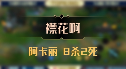 【襟花啊】阿卡丽 8杀2死