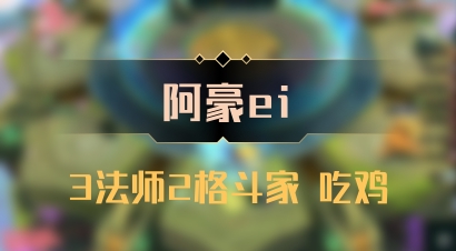 【阿豪ei】3法师2格斗家 吃鸡