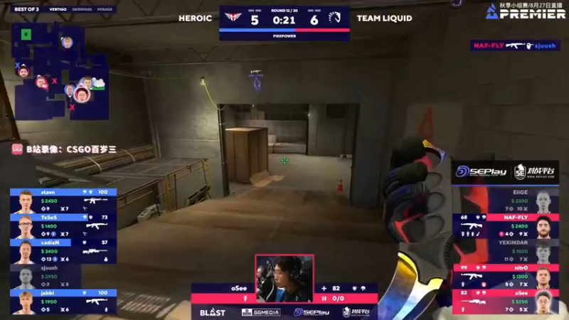 【2022-08-27 22点场】CSGO百岁三：【百岁三】钻石双倍 直播Blast