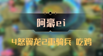 【阿豪ei】4怒翼龙2重骑兵 吃鸡