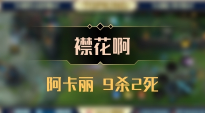 【襟花啊】阿卡丽 9杀2死