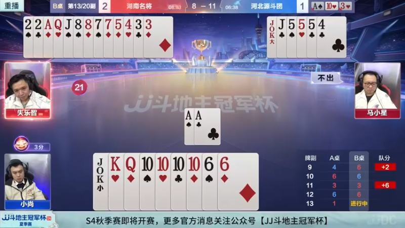 【2022-09-01 15点场】JJ斗地主官方：经典战役回顾 488743 488743