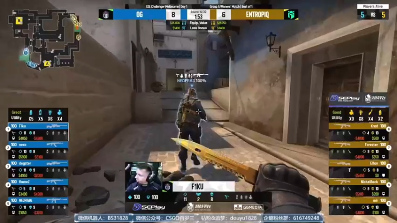 【2022-09-02 16点场】CSGO百岁三：【百岁三】钻石卡 EPL Day3