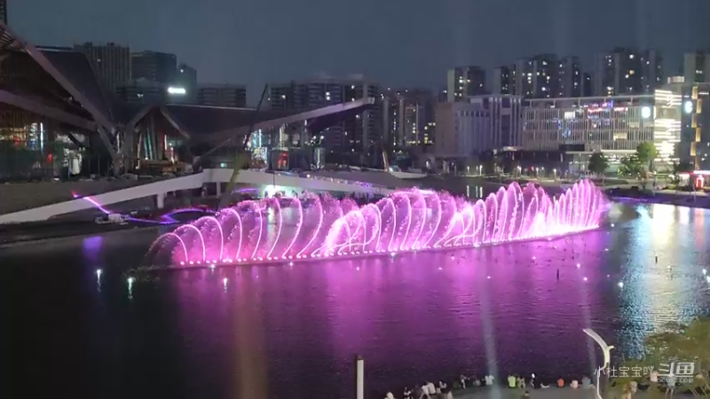 珠海航空新城音乐喷泉，美丽尽收眼底，约吗1