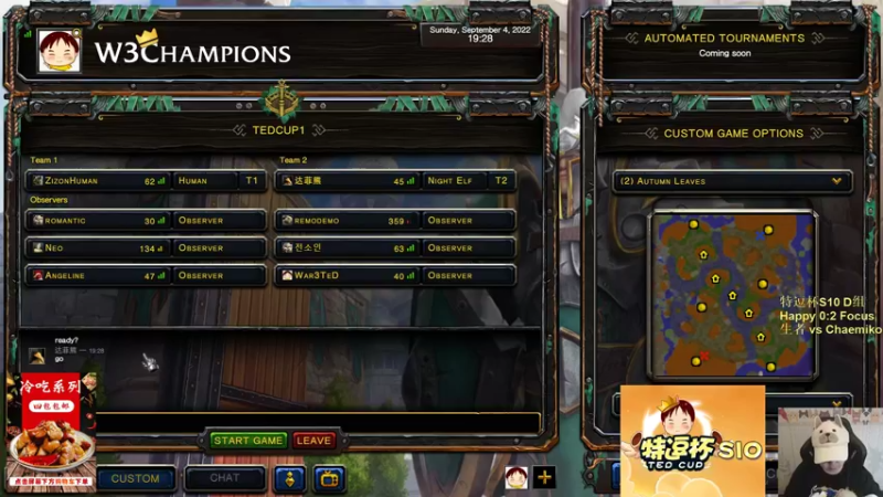 【TED出品】特逗杯S10 D组 Chaemiko vs 生者 6级DH对火凤凰