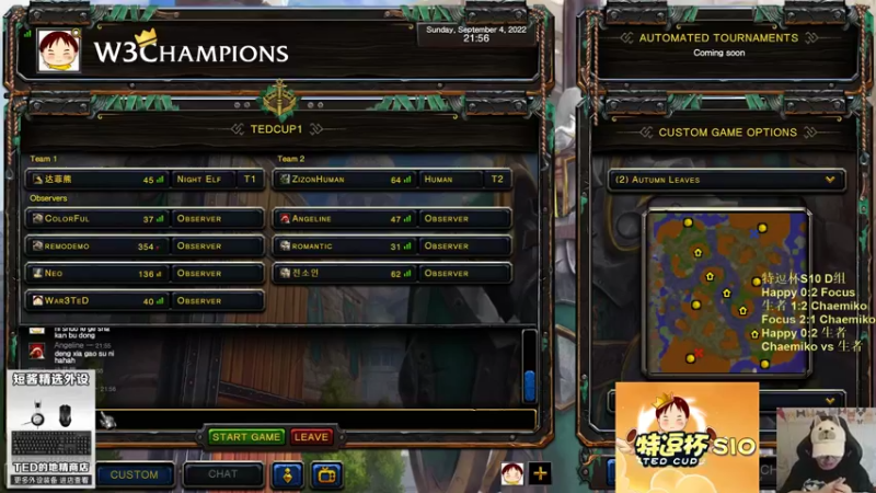 【TED出品】特逗杯S10 D组败决 生者 vs Chaemiko 从地狱回来