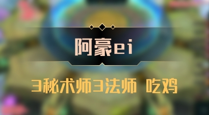 【阿豪ei】3秘术师3法师 吃鸡