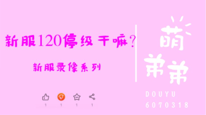 120级停级干嘛？