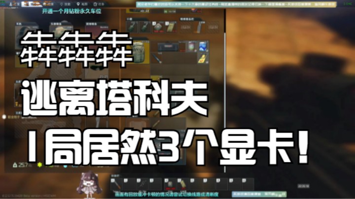 塔科夫一局3个显卡哈哈哈！