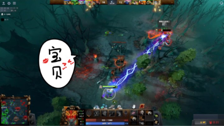 美滋滋dota2中单宙斯躺赢时刻