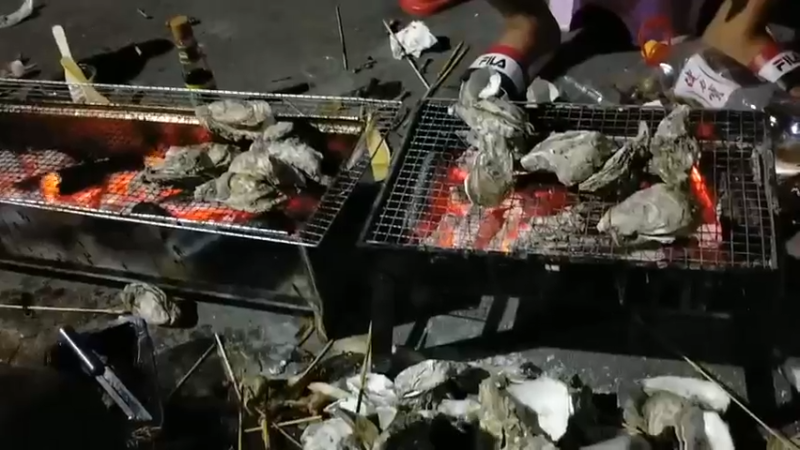 烤生蚝实现自由了